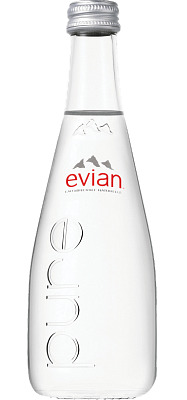 Вода "Evian" (Эвиан) 0.33 л., негаз. стекло,  20 шт. в уп.