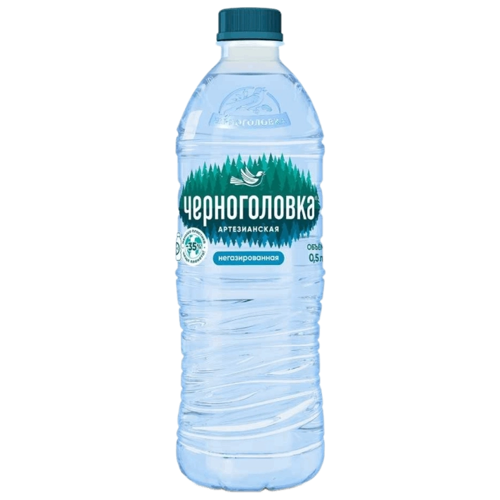 Вода "Черноголовская" 0.5 литра, негаз., ПЭТ, 12 шт. в уп.