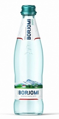 Вода "Borjomi" (Боржоми) 0.33 литра, газ., стекло, 12 шт. в уп.